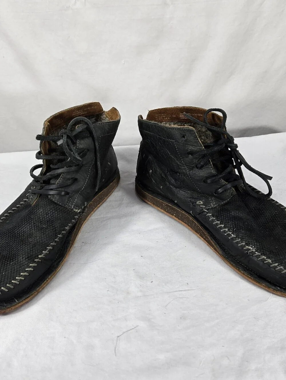 OLUKAI Kamuela Black Leather Ankle Chukka Boots Shoes Men's Size 13 W